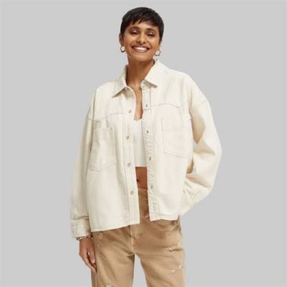 Scotch & Soda Women's Cream Jean Jacket
